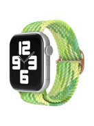 For Apple Watch Series 10 42mm / 9 8 7 41mm / 6 5 4 SE SE (2022) SE (2023) 40mm / 3 2 1 38mm Nylon Braided Watch Band Adjustable Wrist Strap Replacement - Gradient Green