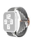 For Apple Watch Series 10 42mm / 9 8 7 41mm / 6 5 4 SE SE (2022) SE (2023) 40mm / 3 2 1 38mm Nylon Braided Watch Band Adjustable Wrist Strap Replacement - Gradient Grey