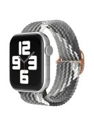 For Apple Watch Series 10 42mm / 9 8 7 41mm / 6 5 4 SE SE (2022) SE (2023) 40mm / 3 2 1 38mm Nylon Braided Watch Band Adjustable Wrist Strap Replacement - Gradient Grey