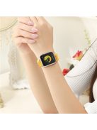 For Apple Watch Series 10 42mm / 9 8 7 41mm / 6 5 4 SE SE (2022) SE (2023) 40mm / 3 2 1 38mm Nylon Braided Watch Band Adjustable Wrist Strap Replacement - Gradient Yellow