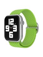 For Apple Watch Series 10 42mm / 9 8 7 41mm / 6 5 4 SE SE (2022) SE (2023) 40mm / 3 2 1 38mm Nylon Braided Watch Band Adjustable Wrist Strap Replacement - Grass Green