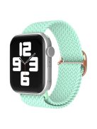 For Apple Watch Series 10 42mm / 9 8 7 41mm / 6 5 4 SE SE (2022) SE (2023) 40mm / 3 2 1 38mm Nylon Braided Watch Band Adjustable Wrist Strap Replacement - Mint Green