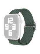 For Apple Watch Series 10 42mm / 9 8 7 41mm / 6 5 4 SE SE (2022) SE (2023) 40mm / 3 2 1 38mm Nylon Braided Watch Band Adjustable Wrist Strap Replacement - Olive Green