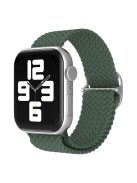 For Apple Watch Series 10 42mm / 9 8 7 41mm / 6 5 4 SE SE (2022) SE (2023) 40mm / 3 2 1 38mm Nylon Braided Watch Band Adjustable Wrist Strap Replacement - Olive Green