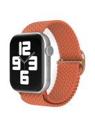 For Apple Watch Series 10 42mm / 9 8 7 41mm / 6 5 4 SE SE (2022) SE (2023) 40mm / 3 2 1 38mm Nylon Braided Watch Band Adjustable Wrist Strap Replacement - Orange