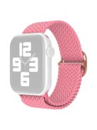 For Apple Watch Series 10 42mm / 9 8 7 41mm / 6 5 4 SE SE (2022) SE (2023) 40mm / 3 2 1 38mm Nylon Braided Watch Band Adjustable Wrist Strap Replacement - Pink