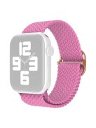 For Apple Watch Series 10 42mm / 9 8 7 41mm / 6 5 4 SE SE (2022) SE (2023) 40mm / 3 2 1 38mm Nylon Braided Watch Band Adjustable Wrist Strap Replacement - Pink Purple