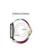 For Apple Watch Series 10 42mm / 9 8 7 41mm / 6 5 4 SE SE (2022) SE (2023) 40mm / 3 2 1 38mm Nylon Braided Watch Band Adjustable Wrist Strap Replacement - Rainbow Color