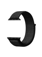 For Apple Watch Series 10 42mm / 9 8 7 41mm / 6 5 4 SE SE (2022) SE (2023) 40mm / 3 2 1 38mm Nylon Watch Band Adjustable Strap - All Black