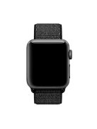 For Apple Watch Series 10 42mm / 9 8 7 41mm / 6 5 4 SE SE (2022) SE (2023) 40mm / 3 2 1 38mm Nylon Watch Band Adjustable Strap - All Black