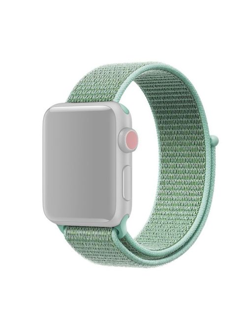 For Apple Watch Series 10 42mm / 9 8 7 41mm / 6 5 4 SE SE (2022) SE (2023) 40mm / 3 2 1 38mm Nylon Watch Band Adjustable Strap - Cyan