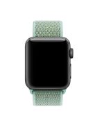 For Apple Watch Series 10 42mm / 9 8 7 41mm / 6 5 4 SE SE (2022) SE (2023) 40mm / 3 2 1 38mm Nylon Watch Band Adjustable Strap - Cyan