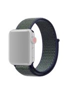 For Apple Watch Series 10 42mm / 9 8 7 41mm / 6 5 4 SE SE (2022) SE (2023) 40mm / 3 2 1 38mm Nylon Watch Band Adjustable Strap - Green / Blue