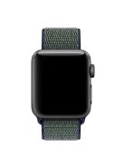 For Apple Watch Series 10 42mm / 9 8 7 41mm / 6 5 4 SE SE (2022) SE (2023) 40mm / 3 2 1 38mm Nylon Watch Band Adjustable Strap - Green / Blue