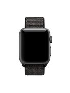 For Apple Watch Series 10 42mm / 9 8 7 41mm / 6 5 4 SE SE (2022) SE (2023) 40mm / 3 2 1 38mm Nylon Watch Band Adjustable Strap - Official Black