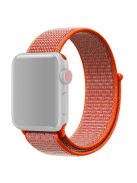 For Apple Watch Series 10 42mm / 9 8 7 41mm / 6 5 4 SE SE (2022) SE (2023) 40mm / 3 2 1 38mm Nylon Watch Band Adjustable Strap - Orange