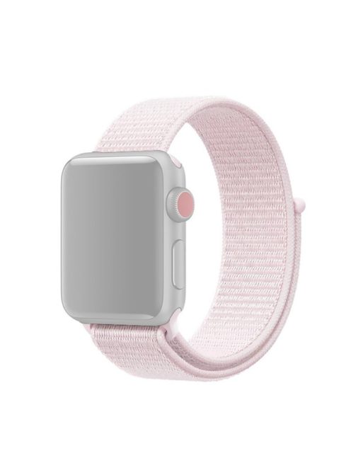 For Apple Watch Series 10 42mm / 9 8 7 41mm / 6 5 4 SE SE (2022) SE (2023) 40mm / 3 2 1 38mm Nylon Watch Band Adjustable Strap - Pink