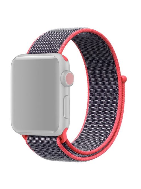 For Apple Watch Series 10 42mm / 9 8 7 41mm / 6 5 4 SE SE (2022) SE (2023) 40mm / 3 2 1 38mm Nylon Watch Band Adjustable Strap - Red