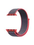 For Apple Watch Series 10 42mm / 9 8 7 41mm / 6 5 4 SE SE (2022) SE (2023) 40mm / 3 2 1 38mm Nylon Watch Band Adjustable Strap - Red