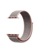 For Apple Watch Series 10 42mm / 9 8 7 41mm / 6 5 4 SE SE (2022) SE (2023) 40mm / 3 2 1 38mm Nylon Watch Band Adjustable Strap - Rose Gold Color