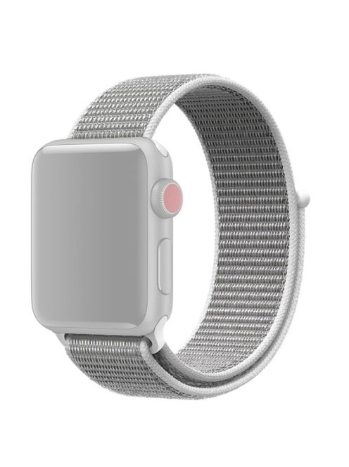 For Apple Watch Series 10 42mm / 9 8 7 41mm / 6 5 4 SE SE (2022) SE (2023) 40mm / 3 2 1 38mm Nylon Watch Band Adjustable Strap - White