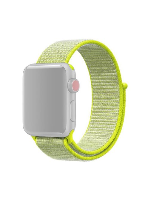 For Apple Watch Series 10 42mm / 9 8 7 41mm / 6 5 4 SE SE (2022) SE (2023) 40mm / 3 2 1 38mm Nylon Watch Band Adjustable Strap - Yellow