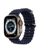 For Apple Watch Series 10 42mm / 9 8 7 41mm / 6 5 4 SE SE (2022) SE (2023) 40mm / 3 2 1 38mm Ocean Band Adjustable Silicone Sport Loop Strap - Midnight Blue