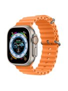 For Apple Watch Series 10 42mm / 9 8 7 41mm / 6 5 4 SE SE (2022) SE (2023) 40mm / 3 2 1 38mm Ocean Band Adjustable Silicone Sport Loop Strap - Orange