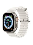 For Apple Watch Series 10 42mm / 9 8 7 41mm / 6 5 4 SE SE (2022) SE (2023) 40mm / 3 2 1 38mm Ocean Band Adjustable Silicone Sport Loop Strap - Starlight