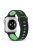 For Apple Watch Series 10 42mm / 9 8 7 41mm / 6 5 4 SE SE (2022) SE (2023) 40mm / 3 2 1 38mm Press Buckle Design Silicone Smartwatch Band Replacement Wrist Strap - Black / Green