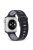 For Apple Watch Series 10 42mm / 9 8 7 41mm / 6 5 4 SE SE (2022) SE (2023) 40mm / 3 2 1 38mm Press Buckle Design Silicone Smartwatch Band Replacement Wrist Strap - Black / Grey