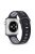 For Apple Watch Series 10 42mm / 9 8 7 41mm / 6 5 4 SE SE (2022) SE (2023) 40mm / 3 2 1 38mm Press Buckle Design Silicone Smartwatch Band Replacement Wrist Strap - Grey / Black