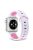 For Apple Watch Series 10 42mm / 9 8 7 41mm / 6 5 4 SE SE (2022) SE (2023) 40mm / 3 2 1 38mm Press Buckle Design Silicone Smartwatch Band Replacement Wrist Strap - White / Pink