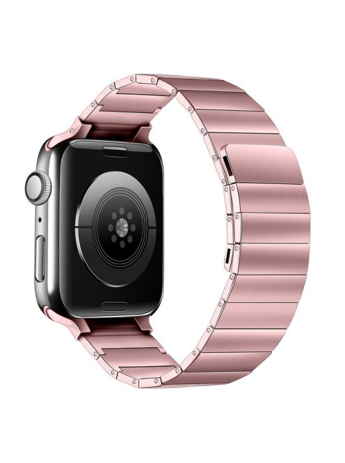 For Apple Watch Series 10 42mm / 9 8 7 41mm / 6 5 4 SE SE (2022) SE (2023) 40mm / 3 2 1 38mm Quick Release Watch Band Magnetic Stainless Steel Replacement Watch Strap - Pink