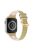 For Apple Watch Series 10 42mm / 9 8 7 41mm / 6 5 4 SE SE (2022) SE (2023) 40mm / 3 2 1 38mm Replacement Watch Band Silicone + Glitter Leather Watch Strap Adjustable Wristband - Gold