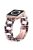 For Apple Watch Series 10 42mm / 9 8 7 41mm / 6 5 4 SE SE (2022) SE (2023) 40mm / 3 2 1 38mm Resin Smart Watch Strap D Shape Design Wristband with Stainless Steel Buckle - Pink / Black