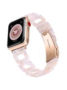 For Apple Watch Series 10 42mm / 9 8 7 41mm / 6 5 4 SE SE (2022) SE (2023) 40mm / 3 2 1 38mm Resin Smart Watch Strap D Shape Design Wristband with Stainless Steel Buckle - Pink Mix