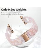 For Apple Watch Series 10 42mm / 9 8 7 41mm / 6 5 4 SE SE (2022) SE (2023) 40mm / 3 2 1 38mm Resin Smart Watch Strap D Shape Design Wristband with Stainless Steel Buckle - Pink Mix