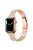 For Apple Watch Series 10 42mm / 9 8 7 41mm / 6 5 4 SE SE (2022) SE (2023) 40mm / 3 2 1 38mm Rhinestone + Stainless Steel 5 Rows Watch Band Double Buckle Wrist Strap - Rose Gold