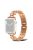 For Apple Watch Series 10 42mm / 9 8 7 41mm / 6 5 4 SE SE (2022) SE (2023) 40mm / 3 2 1 38mm Rhombus Bracelet Smart Watch Band Zinc Alloy Wrist Strap Replacement - Rose Gold