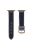 For Apple Watch Series 10 42mm / 9 8 7 41mm / 6 5 4 SE SE (2022) SE (2023) 40mm / 3 2 1 38mm Shiny Glitter Watch Band PU Leather Coated Silicone Strap Replacement - Dark Blue