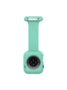 For Apple Watch Series 10 42mm / 9 8 7 41mm / 6 5 4 SE SE (2022) SE (2023) 40mm / 3 2 1 38mm Shockproof Silicone Smartwatch Frame Protector Watch Band Replacement - Cyan