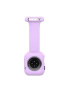 For Apple Watch Series 10 42mm / 9 8 7 41mm / 6 5 4 SE SE (2022) SE (2023) 40mm / 3 2 1 38mm Shockproof Silicone Smartwatch Frame Protector Watch Band Replacement - Light Purple