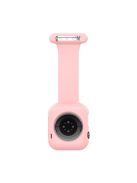 For Apple Watch Series 10 42mm / 9 8 7 41mm / 6 5 4 SE SE (2022) SE (2023) 40mm / 3 2 1 38mm Shockproof Silicone Smartwatch Frame Protector Watch Band Replacement - Pink