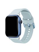 For Apple Watch Series 10 42mm / 9 8 7 41mm / 6 5 4 SE SE (2022) SE (2023) 40mm / 3 2 1 38mm Silicone Smartwatch Band Replacement Wrist Strap with Active Iron Buckle - Baby Blue