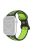 For Apple Watch Series 10 42mm / 9 8 7 41mm / 6 5 4 SE SE (2022) SE (2023) 40mm / 3 2 1 38mm Silicone Watch Band Dual Color, Size: S / M - Black / Green