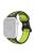 For Apple Watch Series 10 42mm / 9 8 7 41mm / 6 5 4 SE SE (2022) SE (2023) 40mm / 3 2 1 38mm Silicone Watch Band Dual Color, Size: S / M - Black / Yellow