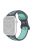 For Apple Watch Series 10 42mm / 9 8 7 41mm / 6 5 4 SE SE (2022) SE (2023) 40mm / 3 2 1 38mm Silicone Watch Band Dual Color, Size: S / M - Dark Grey / Teal Green