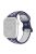 For Apple Watch Series 10 42mm / 9 8 7 41mm / 6 5 4 SE SE (2022) SE (2023) 40mm / 3 2 1 38mm Silicone Watch Band Dual Color, Size: S / M - Midnight Blue / White