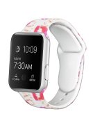 For Apple Watch Series 10 42mm / 9 8 7 41mm / 6 5 4 SE SE (2022) SE (2023) 40mm / 3 2 1 38mm Silicone Watch Band Fadeless Pattern Printed Sport Strap Replacement - Lip Print